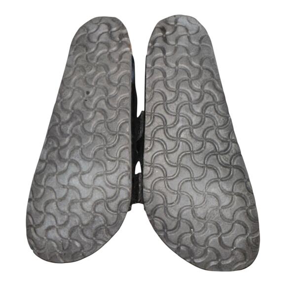 Birkenstock Sandals 41 Mens 8 Womens 10 Black Leather Slide Genuine main image 4